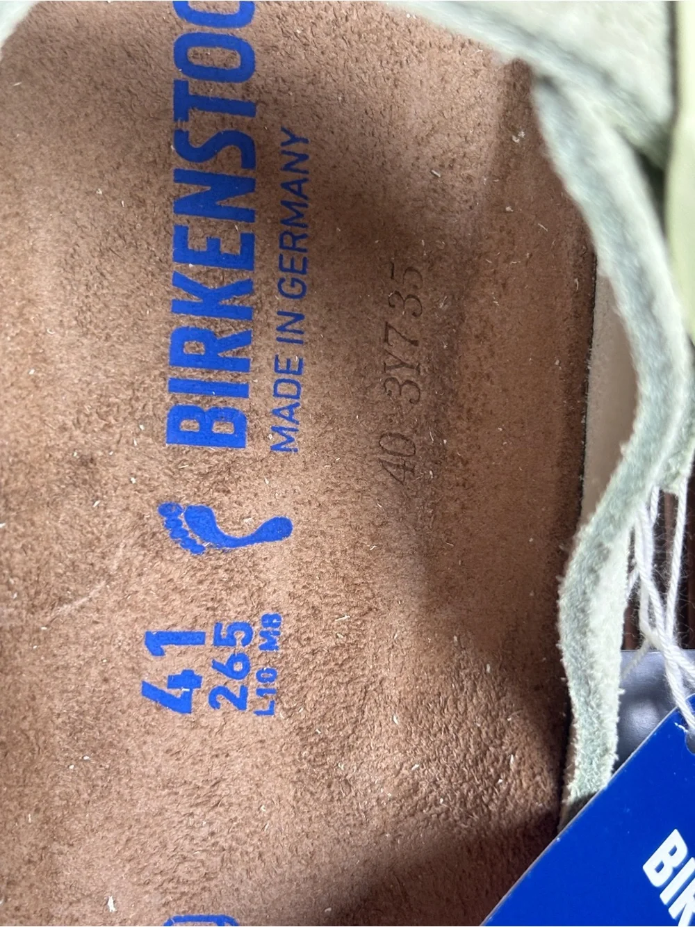 Birkenstock 💅 ARIZONA Faded Lime Soft Suede Leather Sandals Slides 7 7.5 38 41 - Picture 9 of 9